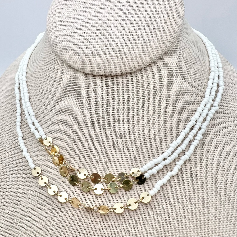 SEED GLASS BEADED NECKLACE